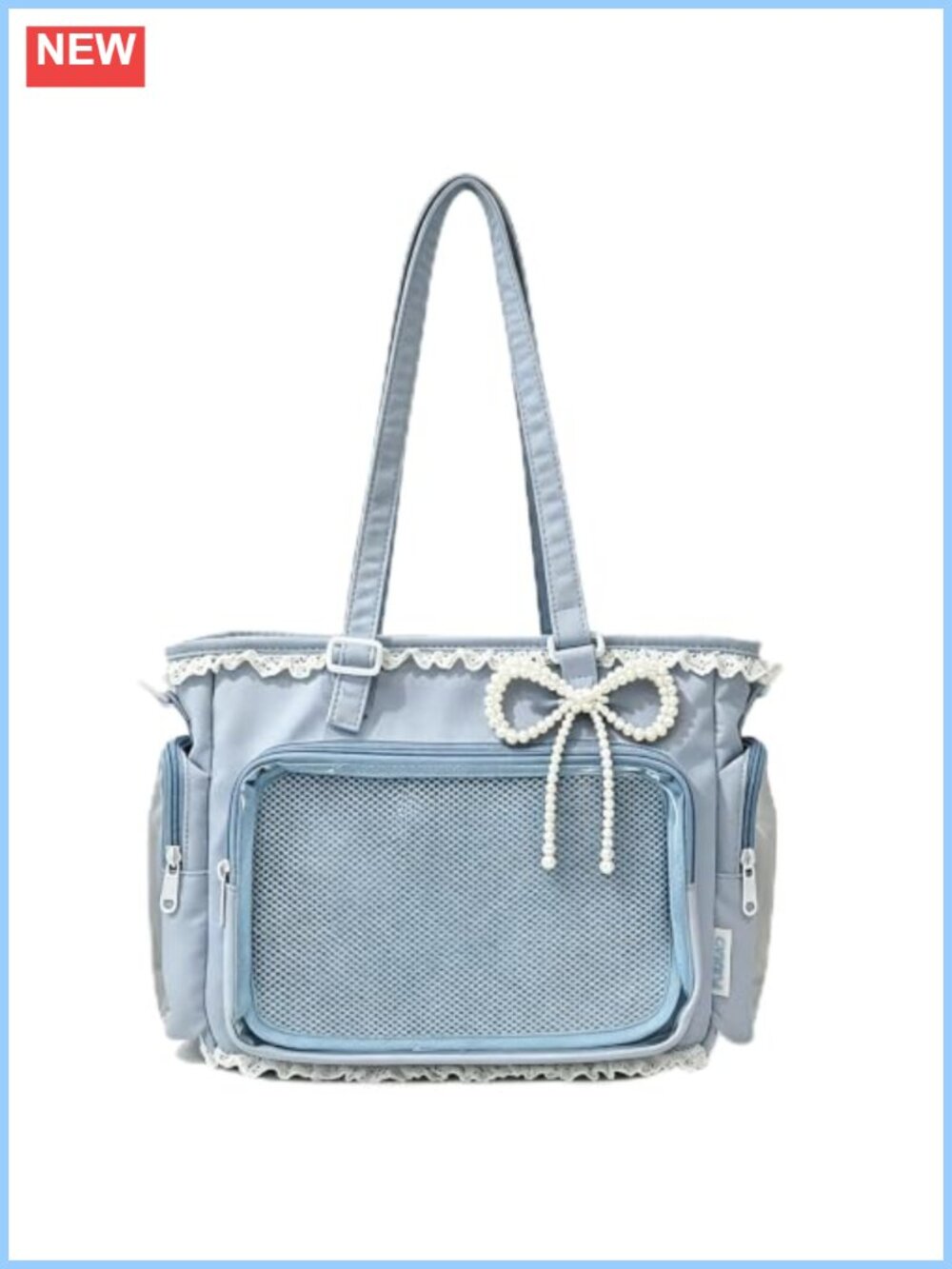 Ita Bag Pin Display Clear Window Lace Crossbody Transparent